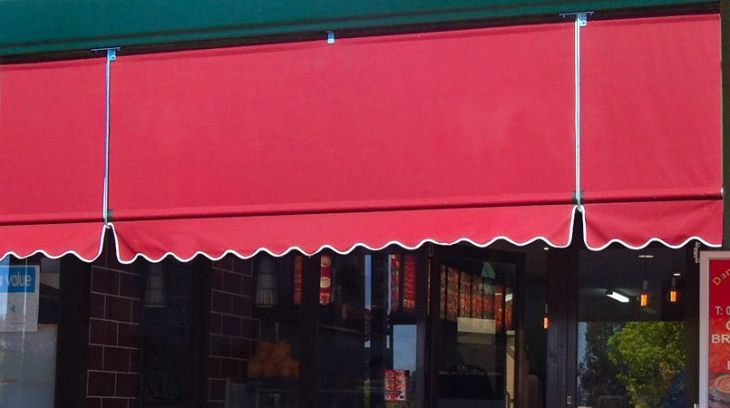 Shop Front Awnings Red