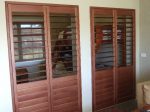 Timber Plantation Shutters on doors