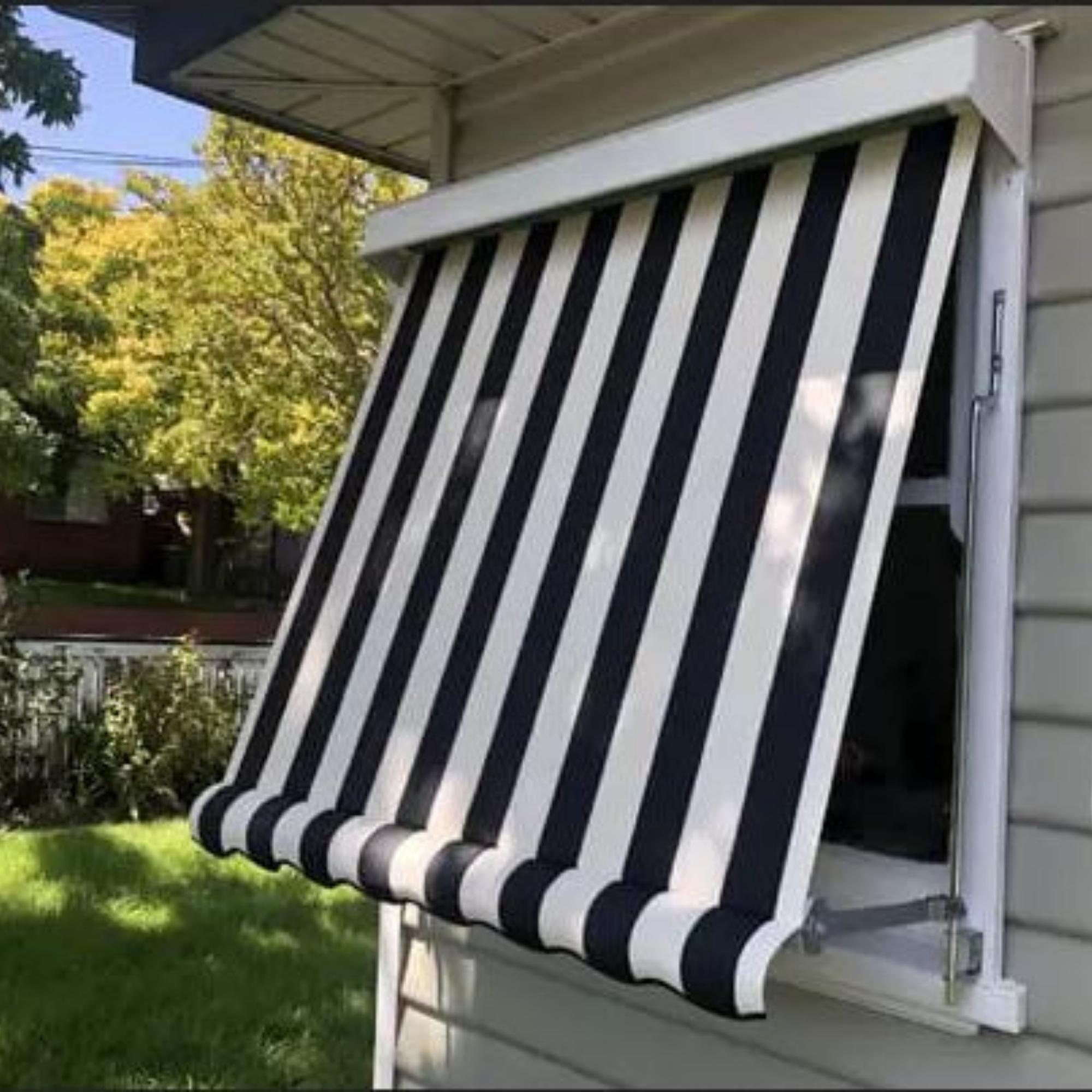 brella canvas blinds awnings white stripes