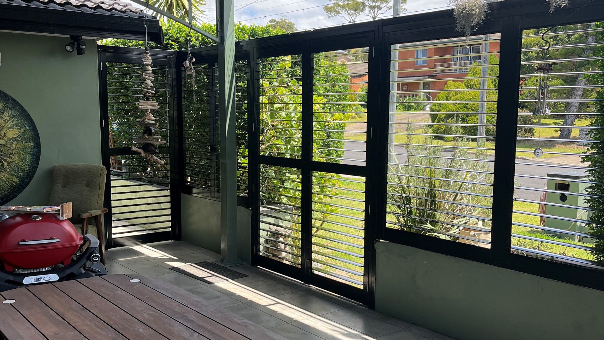 Black Aluminium Enclosure Shutters